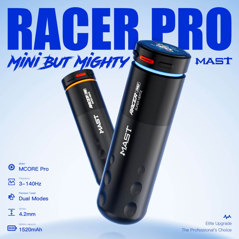 Mast Racer Pro nero — motore MCORE Pro, 3-140 Hz, doppia modalità