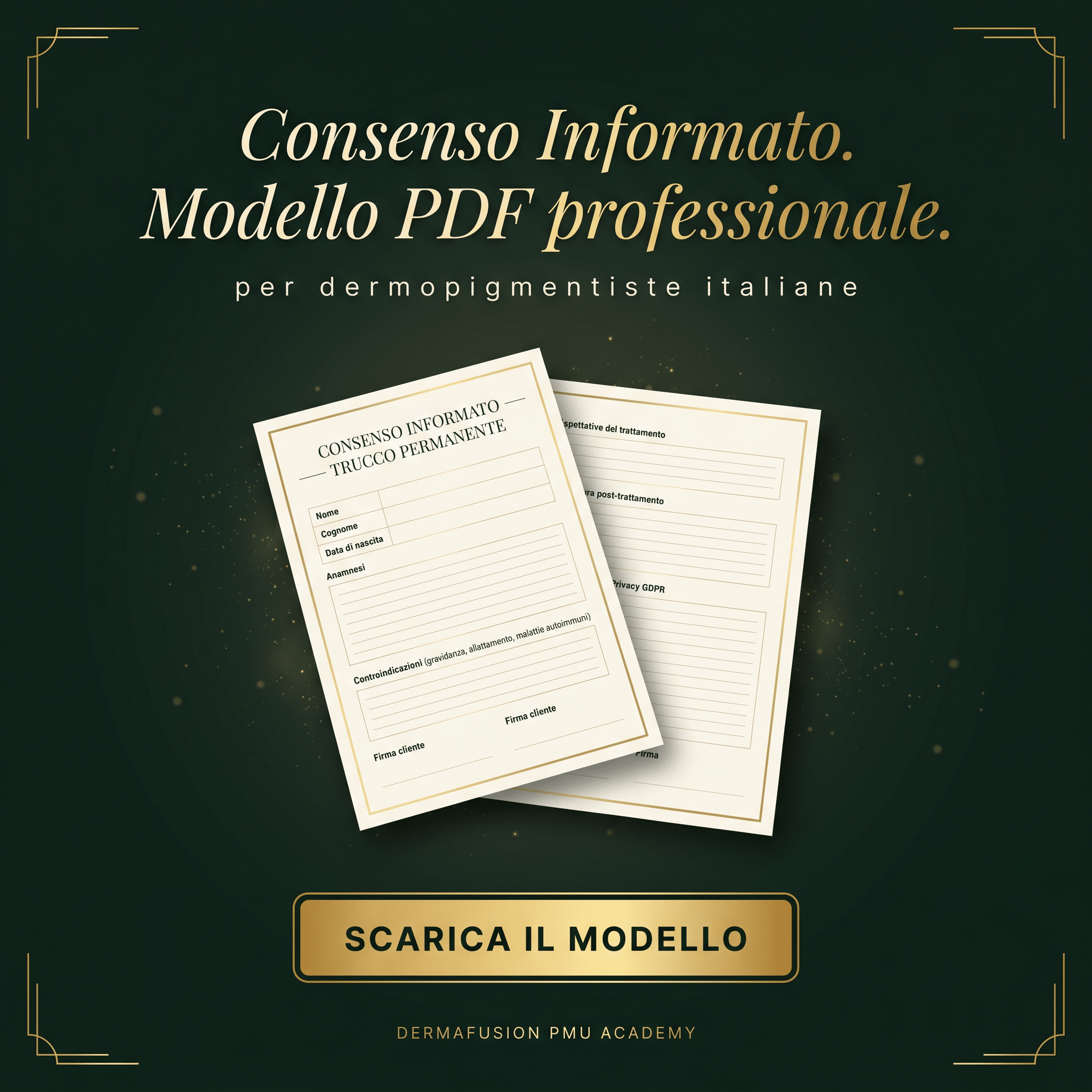 Consenso Informato PMU — PDF download per dermopigmentiste - Dermafusion