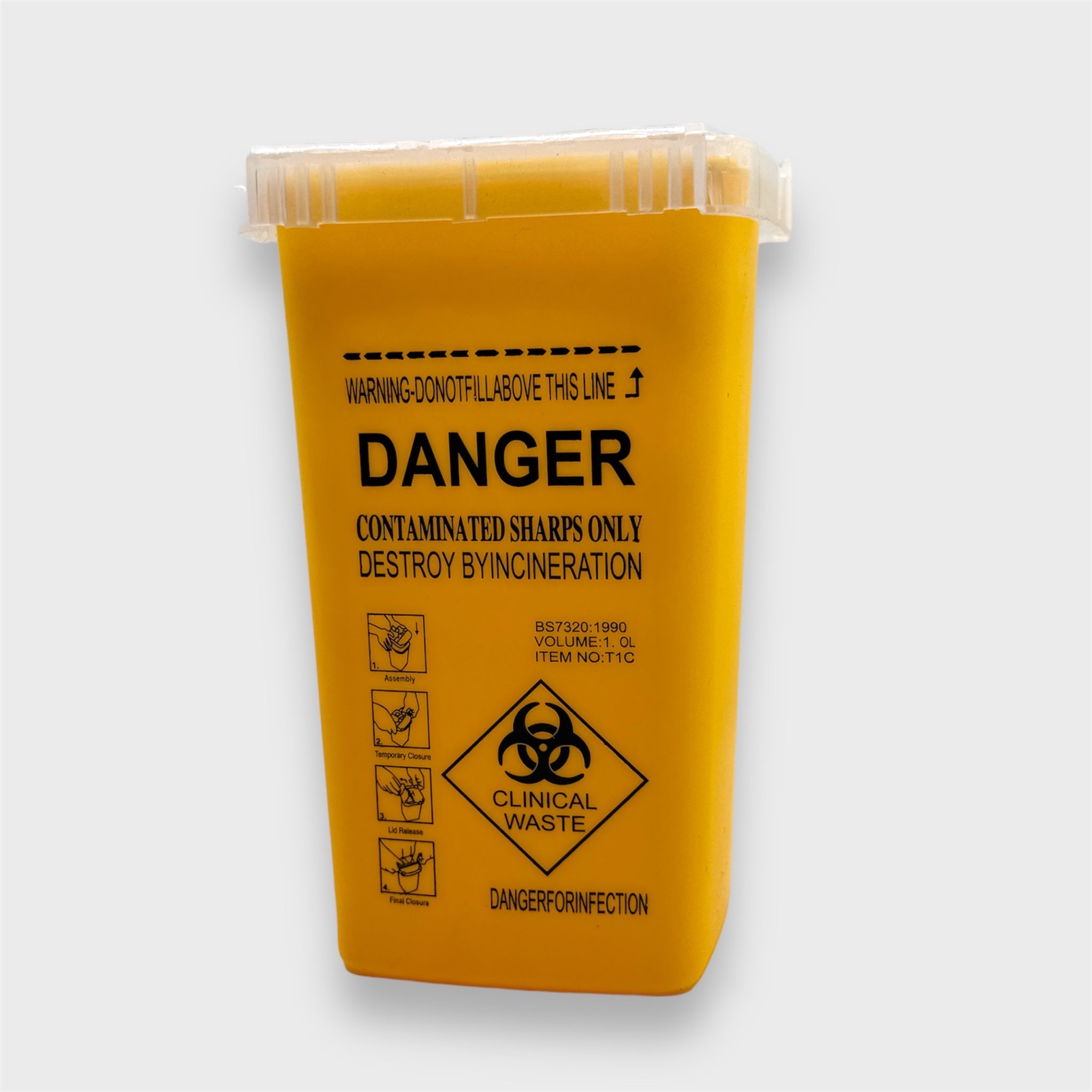 Contenitore di sicurezza per rifiuti taglienti - capacità 1L - Dermafusion