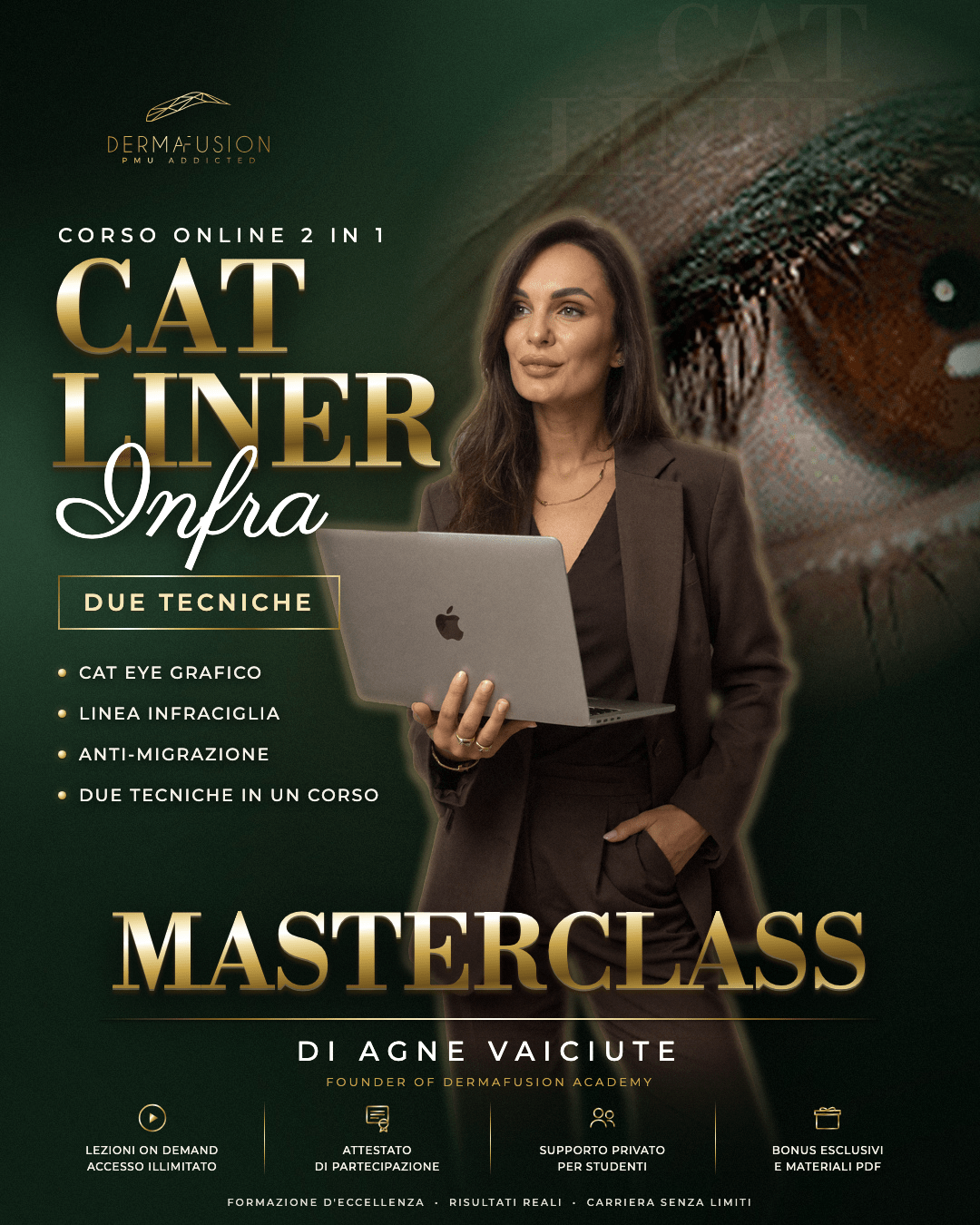 Corso online 2 in 1: "Cat e Infra Liner" - Dermafusion