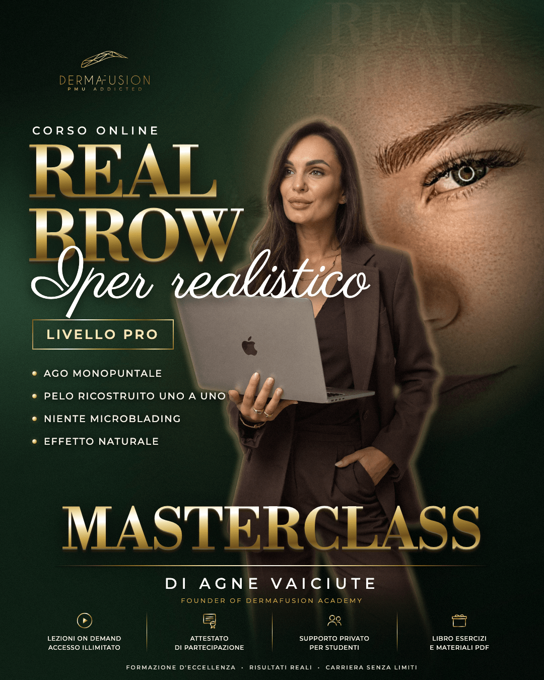 Corso online "Real Brow (sopracciglio iper realistico)" - Dermafusion