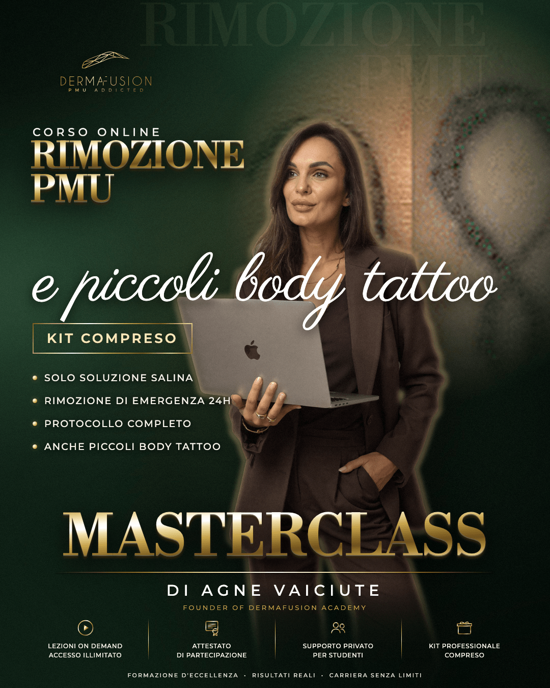 Corso online "Rimozione Trucco Permanente e Body Tattoo" KIT COMPRESO - Dermafusion