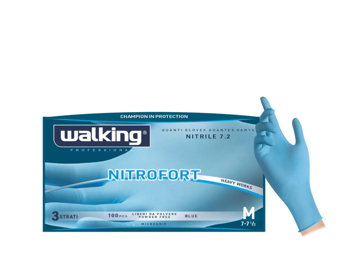 Guanti in nitrile azzurri - Dermafusion