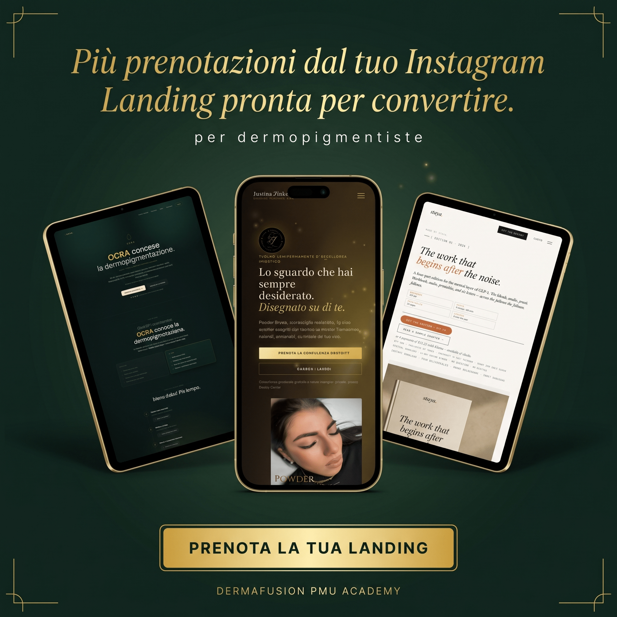 Landing Page per Acquisire Clienti PMU — Pronta in 3-5 giorni - Dermafusion