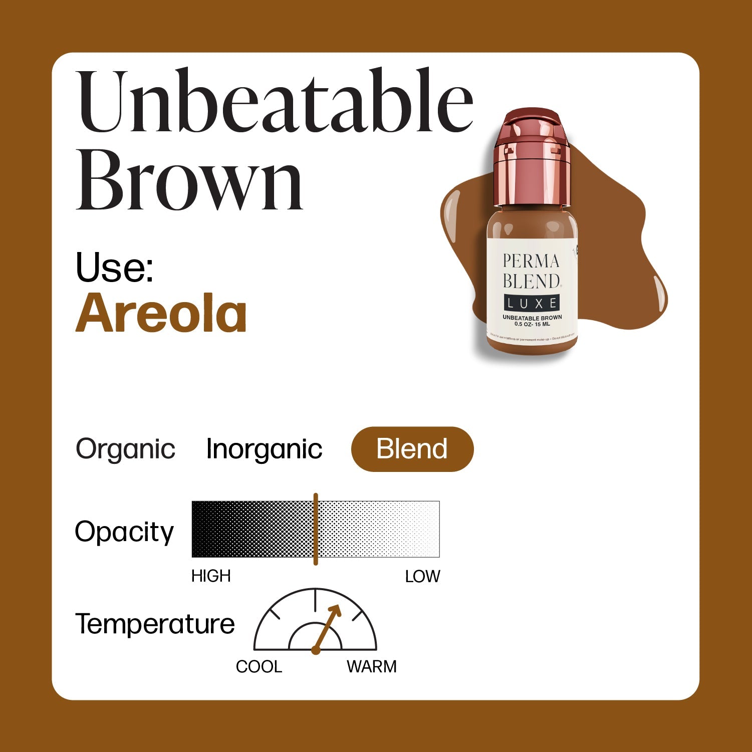 Perma Blend Luxe - Unbeatable Brown - 15ml - inchiostro per areola - Dermafusion