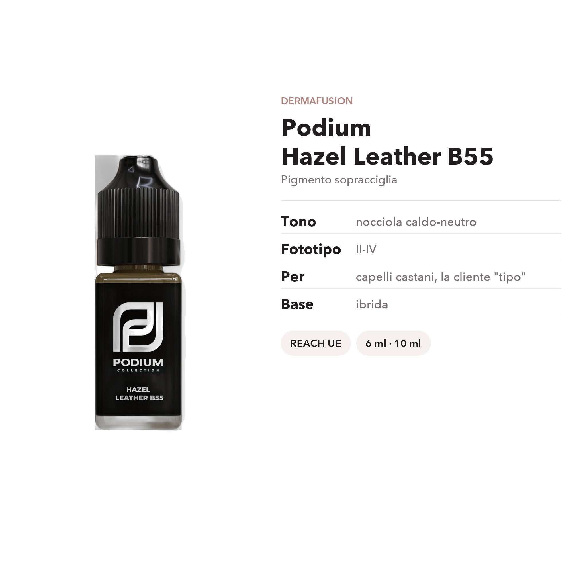 Podium Hazel Leather B55 — tono e fototipo - Dermafusion