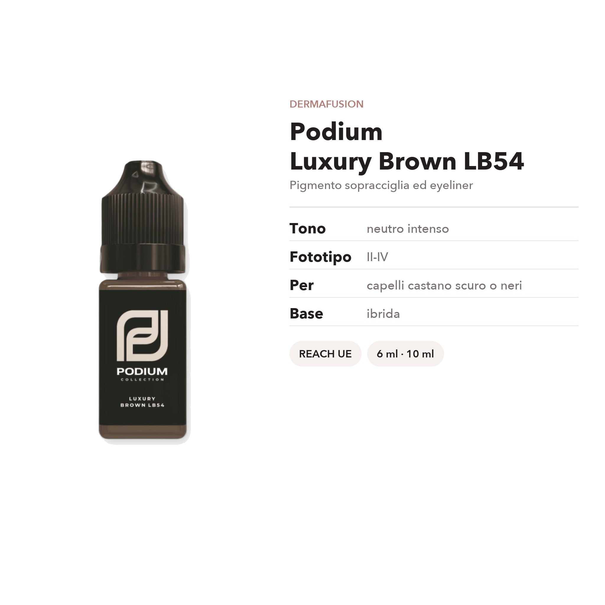 Podium Luxury Brown LB54 — tono e fototipo - Dermafusion