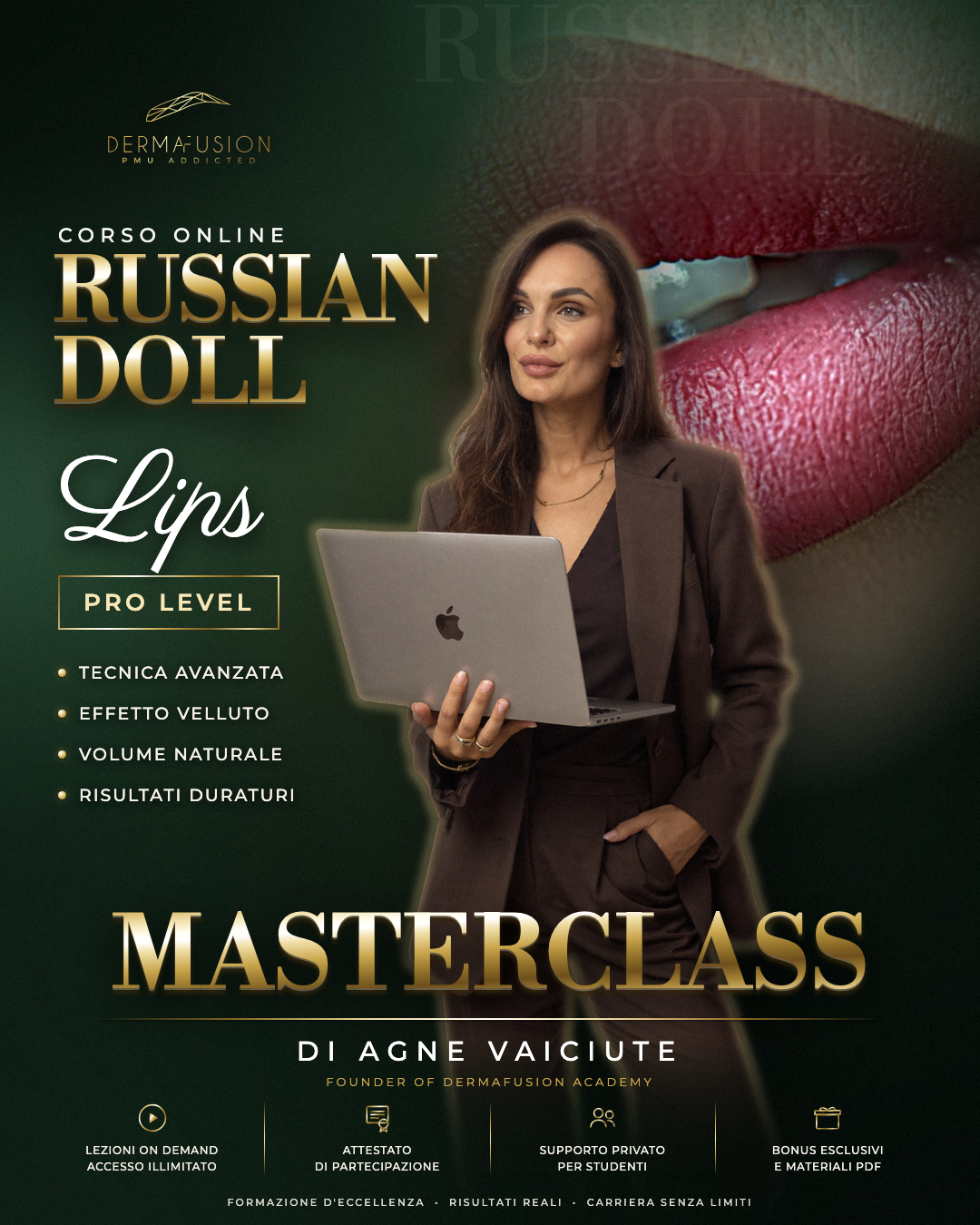Corso online Russian Doll Lips PRO LEVEL — Dermafusion Academy